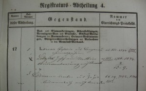 Anton Ladman request for passport (last entry), 1853. Photo by David Kohout.